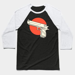 Retro Pistol Weapon Japanese Style Baseball T-Shirt